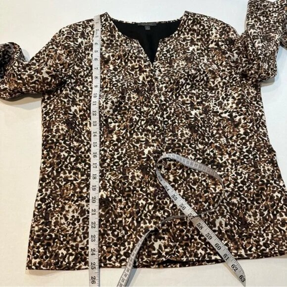 Amber Sun Silk Jacket Black Brown Print Reversible Button Front, Size L - Picture 15 of 15